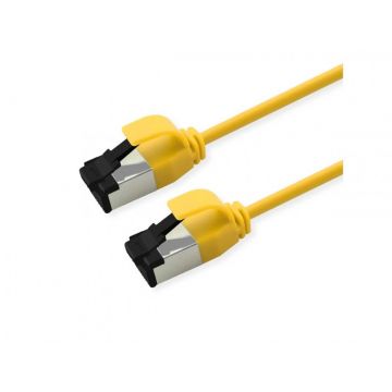 Cablu de retea RJ45 Slim U/FTP Cat. 8.1 (Class I) LSOH 0.15m Galben, Roline 21.15.3230