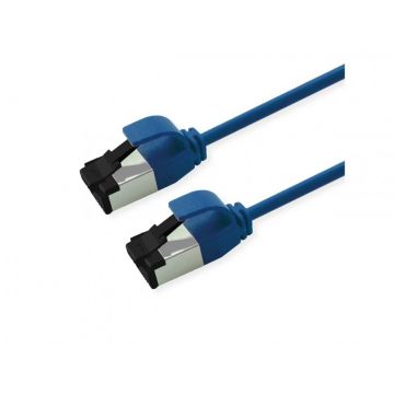 Cablu de retea RJ45 Slim U/FTP Cat. 8.1 (Class I) LSOH 1m Albastru, Roline 21.15.3253