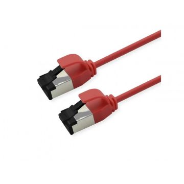 Cablu de retea RJ45 Slim U/FTP Cat. 8.1 (Class I) LSOH 1m Rosu, Roline 21.15.3223