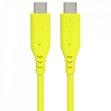 Cablu USB 2.0 type C 60W T-T 1.5m silicon Galben, ku31sa15y