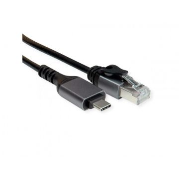 Cablu USB 3.2 Gen2 type C la Gigabit LAN RJ45 3m Negru, 12.99.1168