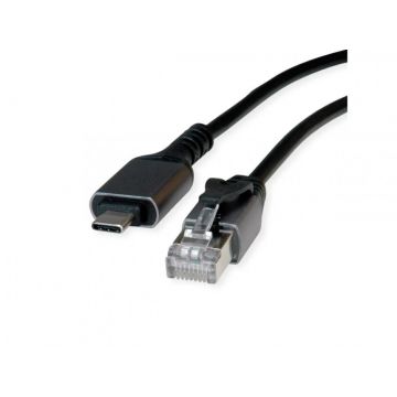 Cablu USB 3.2 Gen2 type C la Gigabit LAN RJ45 5m Negru, 12.99.1169