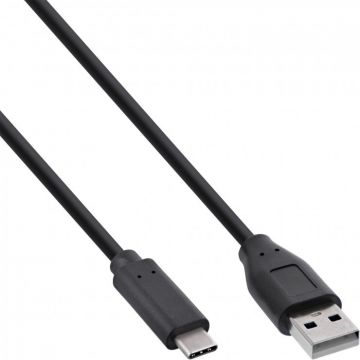 Cablu USB-A 2.0 la USB type C T-T 5m Negru, InLine IL35735