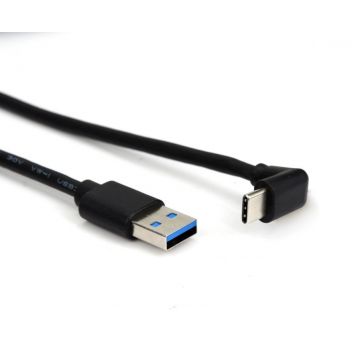 Cablu USB-A 3.2 la USB type C drept/unghi 0.5m, ku31cze05bk