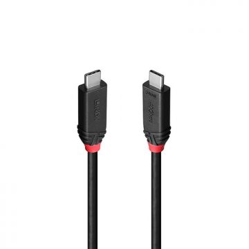Cablu USB4 type C 240W/40Gbps Black Line 2m, Lindy L37002