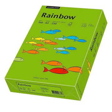 Carton color A4 Rainbow 160 g/mp 250 coli/top verde intens Carton color A4 Rainbow 160 g/mp 250 coli/top verde intens