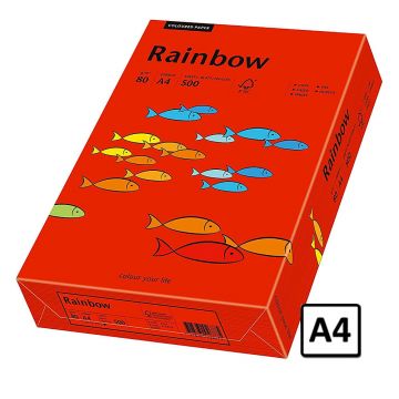 Hartie color A4 Rainbow 80 g/mp 500 coli/top rosu intens pret per top Hartie color A4 Rainbow 80 g/mp 500 coli/top rosu intens pret per top