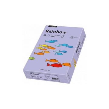 Hartie color A4 Rainbow 80g/mp 500 coli/top violet pastel pret per top Hartie color A4 Rainbow 80g/mp 500 coli/top violet pastel pret per top