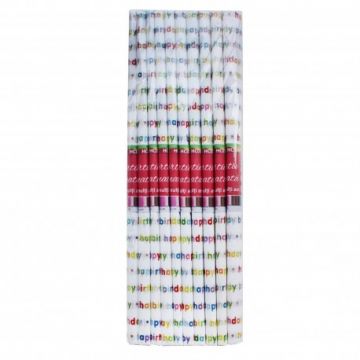 Hartie creponata 0.5x10m, printata La multi ani, Daco