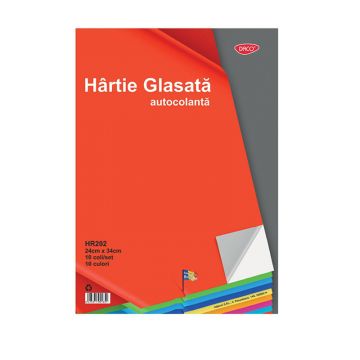 Hartie glace A4, autocolanta, 10coli/set, Daco