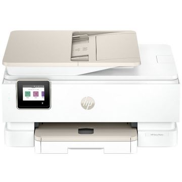 HP Multifunctionala Inkjet color HP Envy Photo 7930, imprimare, copiere, scanare, A4, wireless, ADF, 15 ppm alb-negru / 10 ppm color, bej-alb