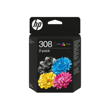 HP Set Cartuse Cerneala HP 308, 2 cartuse de cerneala originale, Negru si Tricolor