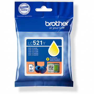 brother Brother LC521Y Yellow Inkjet Cartridge