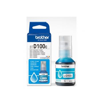 Brother BTD100C - Refill Ink Bottle Cyan, 48.8 ml, High Yield, Original, CEE GEN