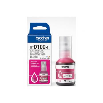 Brother BTD100M - Refill Ink Bottle Magenta, 48.8 ml, High Yield, Original, CEE GEN