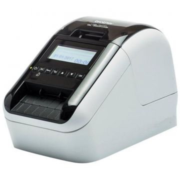 brother Imprimanta de etichete Brother BROTHER QL-820NWBC, cu Wi-Fi, Ethernet, Bluetooth, AirPrint si afisaj LCD, Gri