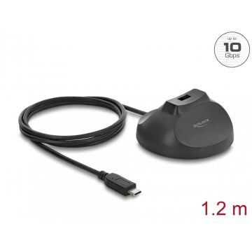 Cablu prelungitor USB type C 10 Gbps cu baza magnetica T-M 1.2m, Delock 64365