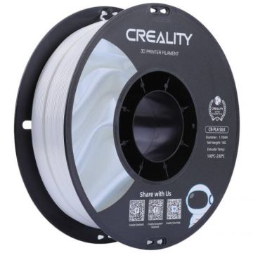 Creality Filament imprimanta 3D Creality CR-Silk PLA Filament, PLA, 1.75mm, 1kg, Alb