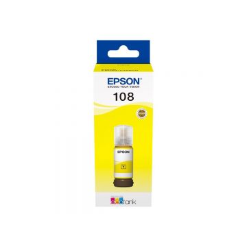 Epson 108 Yellow - Ink Refill C13T09C44A, 70 ml, EcoTank L18050   L8050