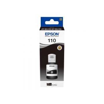 Epson 110 Black - Refill Ink Bottle C13T03P14A, Pigment Black, 120 ml, EcoTank
