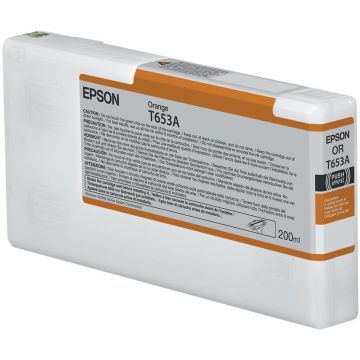 Epson Cartus cerneala Epson C13T653A00, Portocaliu, 200 ml, pentru Stylus Pro 4900