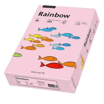 Hartie color A4 Rainbow 80 g/mp 500 coli/top roz pastel pret per top Hartie color A4 Rainbow 80 g/mp 500 coli/top roz pastel pret per top