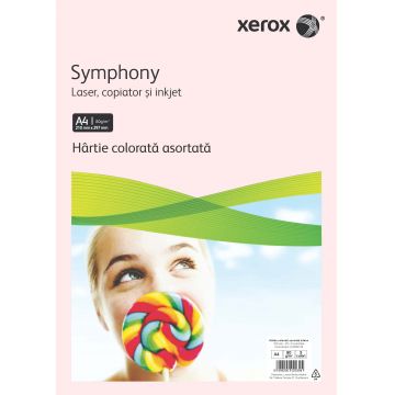 Hartie color A4 Xerox Symphony 80 g/mp mix intens 20 coli x 5 culori/top Hartie color A4 Xerox Symphony 80 g/mp mix intens 20 coli x 5 culori/top