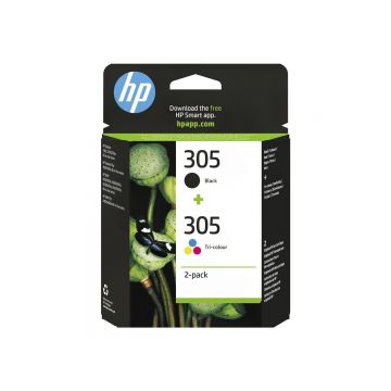 HP 305 2 Pack - Cartuse Cerneala Originale HP 6ZD17AE (Black + Tri color), 100 120 pagini