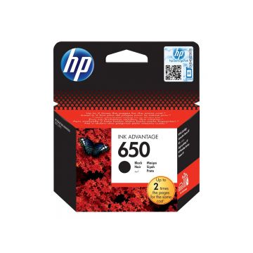 HP 650 Black - Cartus Cerneala Original HP CZ101AE BHK, 360 pagini, Negru Pigment