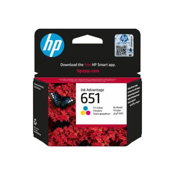 HP 651 Color - Cartus Cerneala Original HP C2P11AE BHK, 300 pagini, Cyan Magenta Yellow