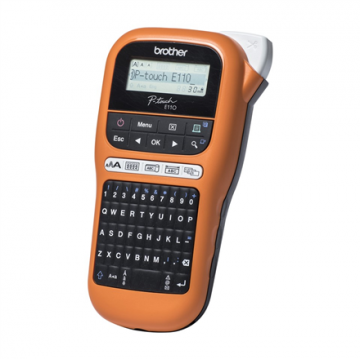 brother Imprimanta de etichete Brother P-Touch PT-E110VP, transfer termic, Portocaliu-Negru