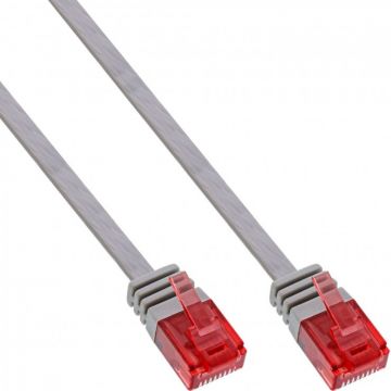 Cablu de retea RJ45 flat Cat.6 UTP 10m Gri, InLine IL71600