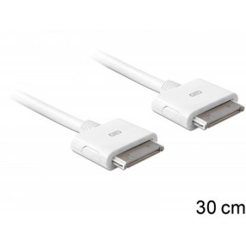 Cablu iPhone 30 pini T-T 30cm, Delock 83252*