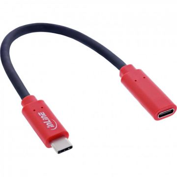 Cablu prelungitor USB type C data blocker T-M 240W PD 0.2m, InLine IL31654