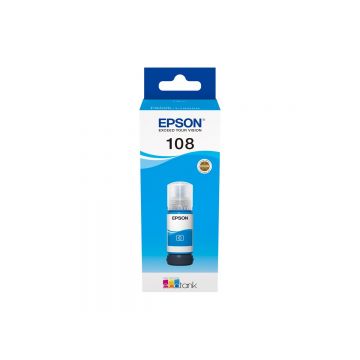 Epson 108 Cyan C13T09C24A - Cerneală Originală, 70 ml, EcoTank L Series