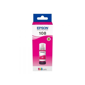 Epson 108 Magenta C13T09C34A - Cerneală Originală, 70 ml, EcoTank L Series