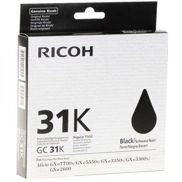 RICOH CARTUS GEL BLACK GC-31K 405688 1,5K ORIGINAL RICOH AFICIO GX E3300N