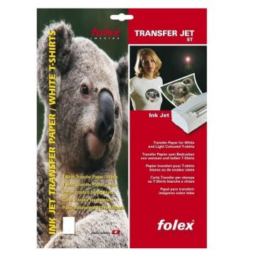 Hartie transfer termic, materiale textile albe sau culori deschise, printare inkjet A3