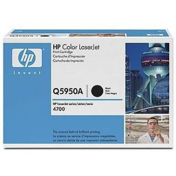 HP Q5950A Toner Black Color LaserJet Print Cartridge for CLJ4700 11000pages Q5950A