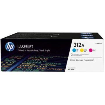 Pachet cu trei tonere HP LaserJet 312A, 3x2700 pagini (Cyan, Galben, Magenta)
