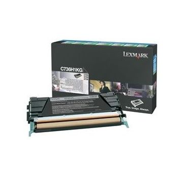 Toner Lexmark C736H1KG (Negru - de mare capacitate - program return)
