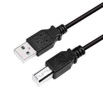 Cablu imprimanta LOGILINK CU0008B, USB 2.0 - USB 2.0 Type-B, 3m (Negru)