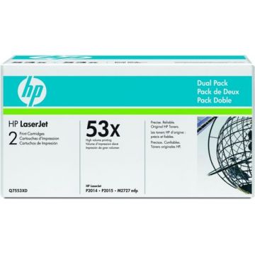 Toner HP Q7553XD (Negru - Pachet dublu)